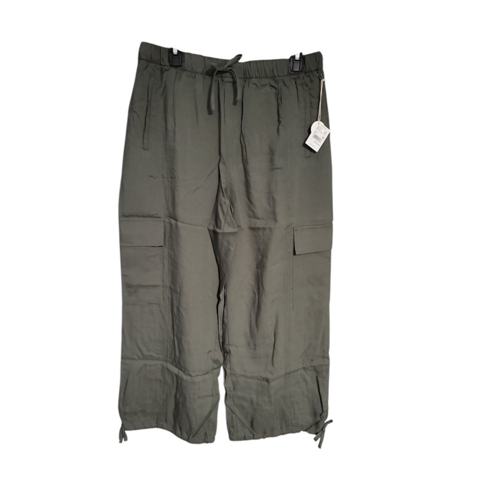 Splendid Cargo Pants Womens Large Olive Green Comfy Fit Pockets Drawstring - Picture 3 of 14